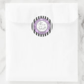 Save the Date ein Girl-Baby-Aufkleber Runder Aufkleber (Tasche)
