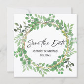 Save the Date ein moderner Schriftzeichen Mitteilungskarte (Vorderseite)