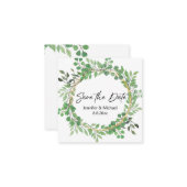 Save the Date ein moderner Schriftzeichen Mitteilungskarte (Vorderseite/Rückseite Beispiel)