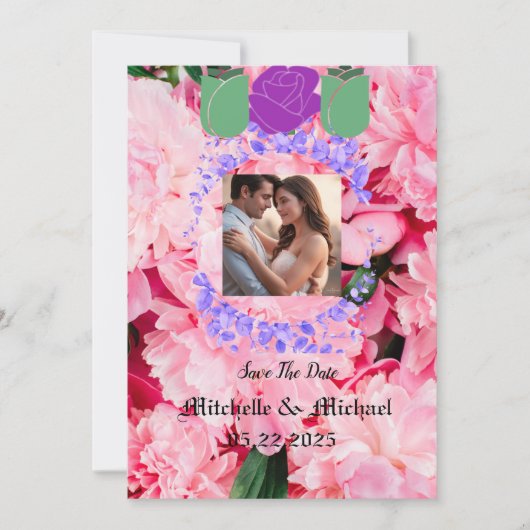 Save the Date eine Einladung zur Hochzeit zum Cher (Vorderseite)