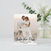 Save the Date eine Hübsche Texteüberlagerung für e Postkarte (Stehend Vorderseite)