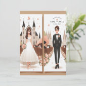 Save the Date: Eine Liebe beginnt Einladung (Stehend Vorderseite)