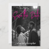Save The Date | Einfach Minimalistisch Schwarz und (Vorderseite)