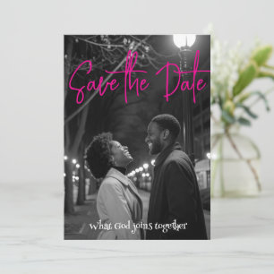 Save The Date Einfach Minimalistisch Schwarz und