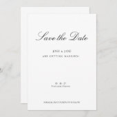 Save the Date einfach, modern Minimalistisch (Vorne/Hinten)