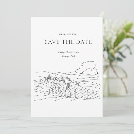 Save the Date einfache Hochzeit (Stehend Vorderseite)