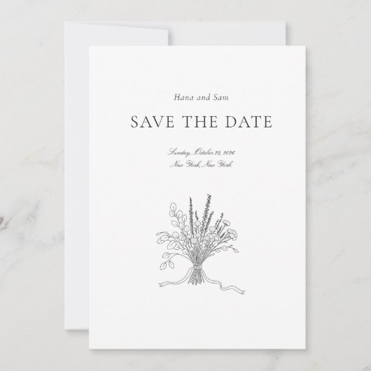 Save the Date einfache Hochzeit (Vorderseite)