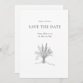 Save the Date einfache Hochzeit (Vorne/Hinten)
