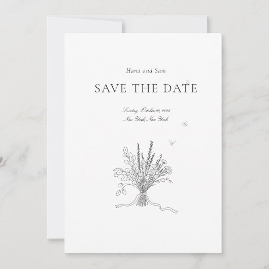Save the Date einfache Hochzeit (Vorderseite)