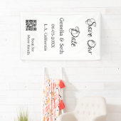 Save the Date einfache minimale QR-Scan-Codedetail Banner (Insitu)