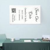 Save the Date einfache minimale QR-Scan-Codedetail Banner (Messeveranstaltung)