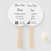 Save the Date einfache minimale QR-Scan-Codedetail Fächer (Vorne und Hinten)