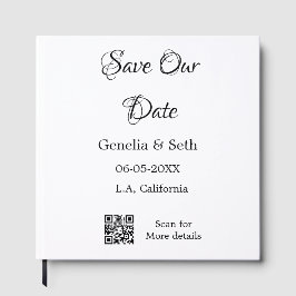 Save the Date einfache minimale QR-Scan-Codedetail Gästebuch