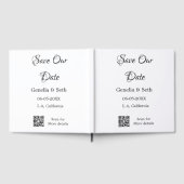 Save the Date einfache minimale QR-Scan-Codedetail Gästebuch (Voll)