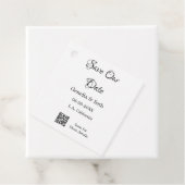 Save the Date einfache minimale QR-Scan-Codedetail Geschenkanhänger (Beispiel)