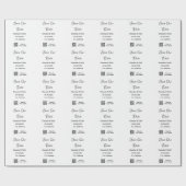 Save the Date einfache minimale QR-Scan-Codedetail Geschenkpapier (Flach)