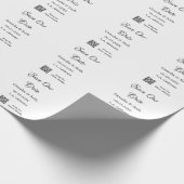 Save the Date einfache minimale QR-Scan-Codedetail Geschenkpapier (Ecke)
