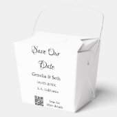 Save the Date einfache minimale QR-Scan-Codedetail Geschenkschachtel (Vorderseite)