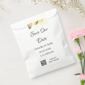 Save the Date einfache minimale QR-Scan-Codedetail Geschenktütchen (Versiegelt)