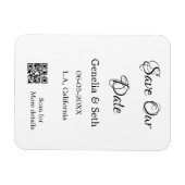 Save the Date einfache minimale QR-Scan-Codedetail Magnet (Horizontal)