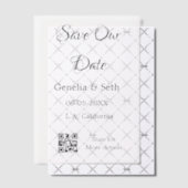 Save the Date einfache minimale QR-Scan-Codedetail Pergament Einladungen (Versetzt (Einladung))