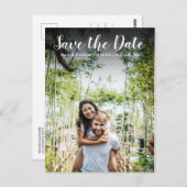 Save the Date Einfache moderne Foto Postkarte (Vorne/Hinten)