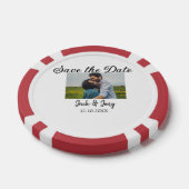 Save the Date einfacher Name des Fotodatums Pokerchips (Einzeln)