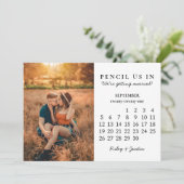 Save The Date| Einfaches Datum September 2021 Einladung (Stehend Vorderseite)