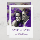 SAVE THE DATE EINFACHES MODERNES DESIGN EINLADUNG (Vorne/Hinten)