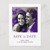 SAVE THE DATE EINFACHES MODERNES DESIGN POSTKARTE (Vorderseite)