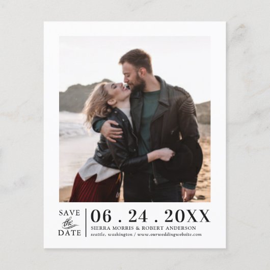 Save the Date einfaches vertikales Foto (Vorderseite)
