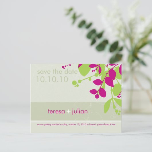 SAVE THE DATE: Eingeborene 4 Ankündigungspostkarte (Stehend Vorderseite)