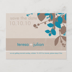 SAVE THE DATE:: Eingeborener 10 Ankündigungspostkarte