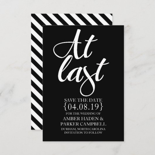 Save the Date einladen | Endlich (Vorne/Hinten)