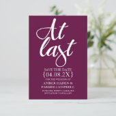 Save the Date einladen | Endlich (Stehend Vorderseite)