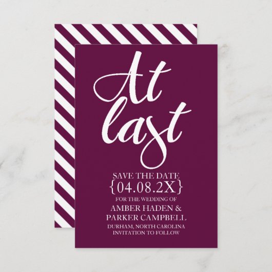 Save the Date einladen | Endlich (Vorne/Hinten)