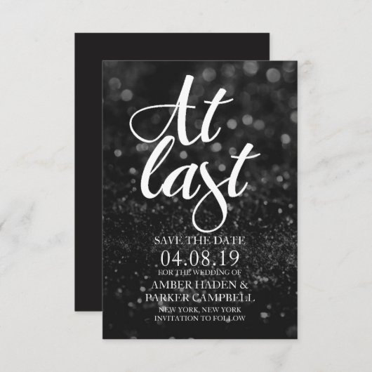 Save the Date einladen | Endlich Fab (Vorne/Hinten)