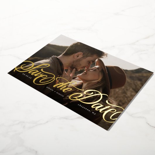 Save the Date einladen Folieneinladung (Gedreht)