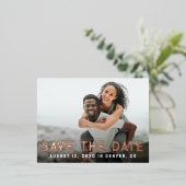 Save the Date einladen Postkarte anzeigen (Stehend vorne)