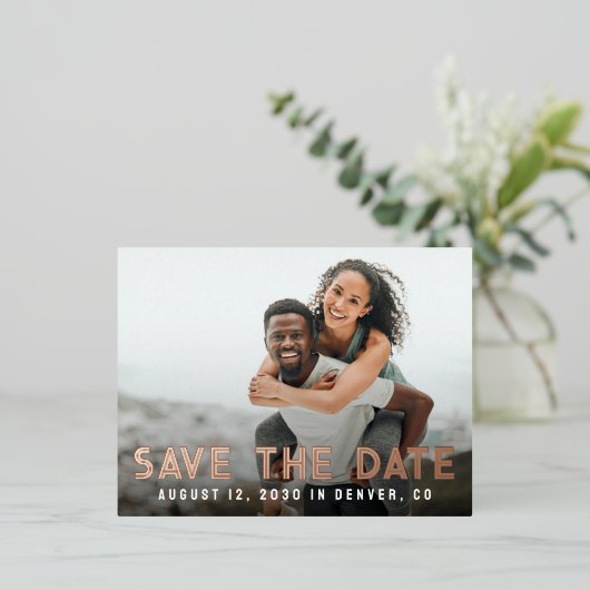 Save the Date einladen Postkarte anzeigen (Stehend vorne)