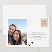 Save the Date einladen Postkarte - Minimalistisch  (Vorne/Hinten)