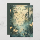 Save the Date einladen von Mystik/Holz Einladung (Vorne/Hinten)