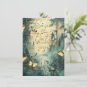 Save the Date einladen von Mystik/Holz Einladung (Stehend Vorderseite)