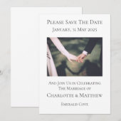 Save the Date einladende Händchen Einladung (Vorne/Hinten)