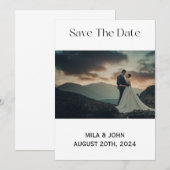 SAVE THE DATE EINLADENKARTE EINLADUNG (Vorne/Hinten)