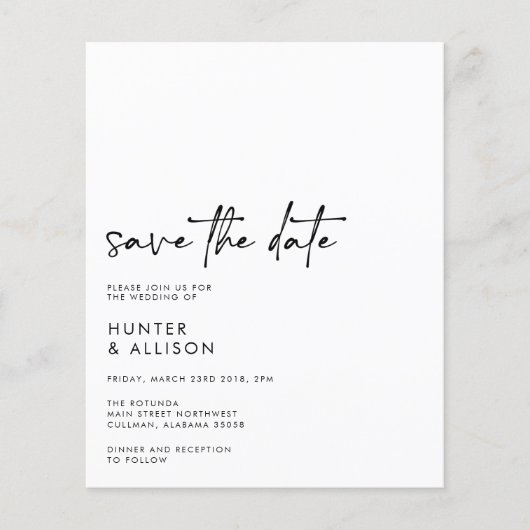 Save the Date Einladung (Vorderseite)