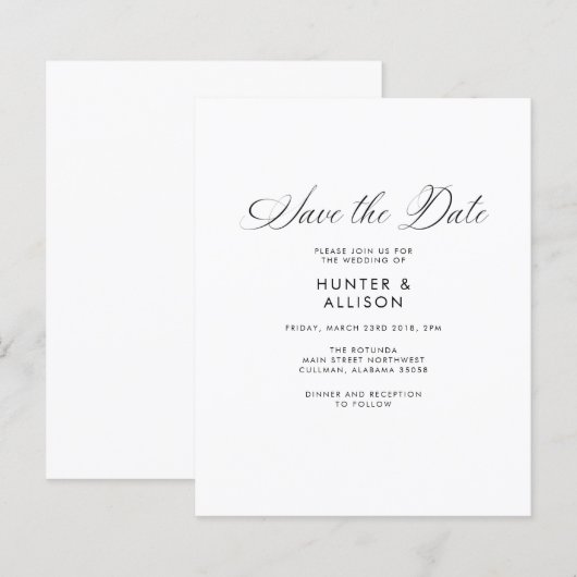 Save the Date Einladung (Vorne/Hinten)