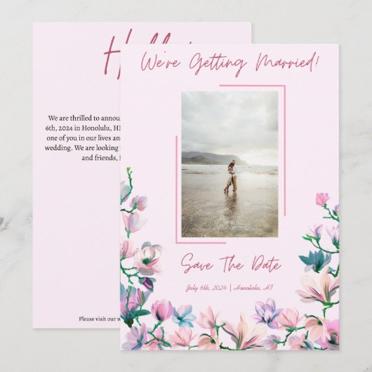 Save The Date Einladung (Vorne/Hinten)