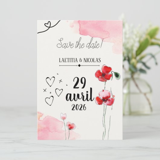 Save the date einladung (Stehend Vorderseite)