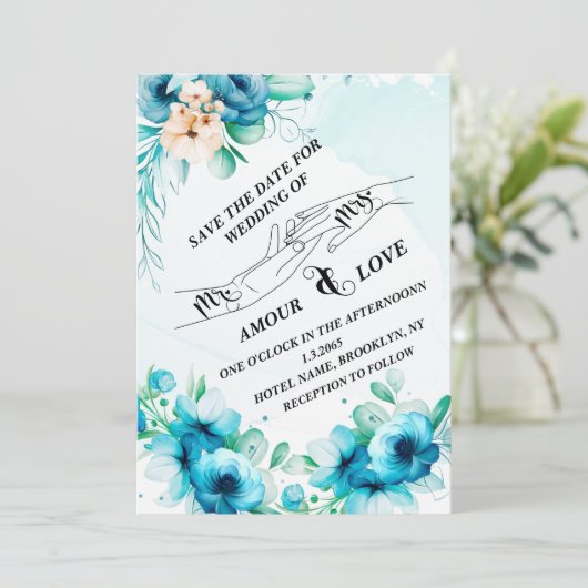 Save the Date Einladung (Stehend Vorderseite)